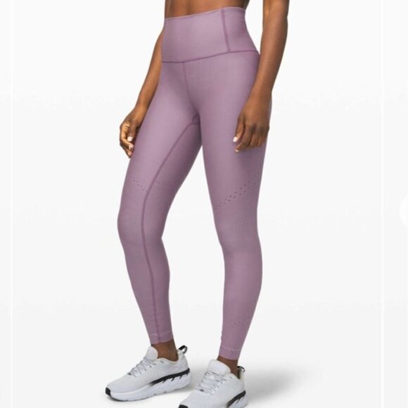 Lululemon Zoned In Tight Dusty Purple High Waist Compression Leggings - Picture 3 of 6